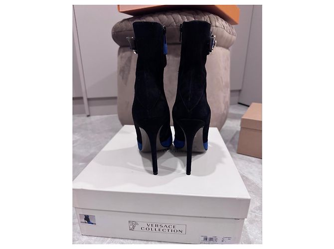 Versace Collection Damen Stiefel Schwarz Blau - Ansicht 5