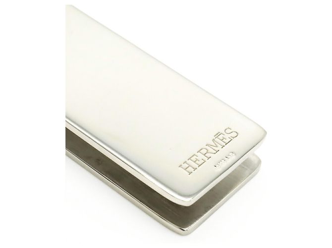 Hermès Clip de dinero perforado Hermes Evelyne H Plata - vista 6