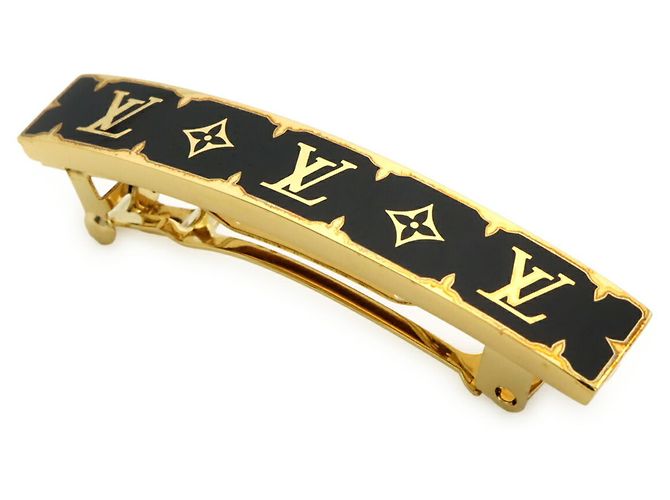 Fermaglio per capelli in smalto Nanogram Louis Vuitton Nero D'oro - vista 2
