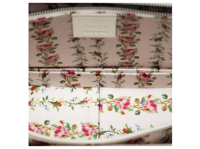 Borsa a mano in pelle di vitello bianca con stampa a cornice Bamboo di Gucci Bianco - vista 4
