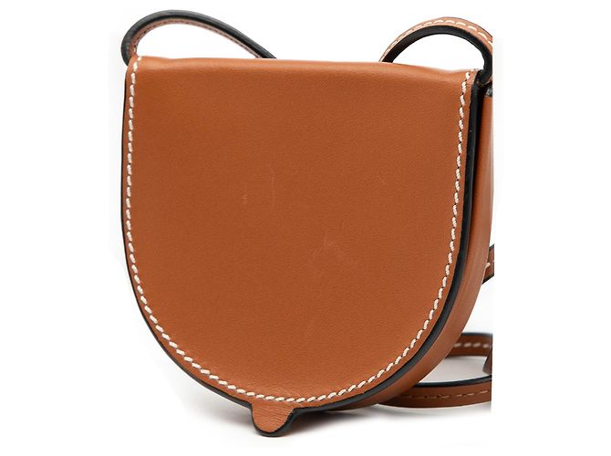 LOEWE Pochette Mini in Pelle di Vitello Morbida Marrone - vista 2