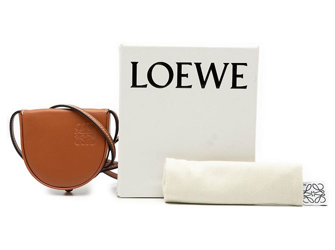 LOEWE Pochette Mini in Pelle di Vitello Morbida Marrone - vista 8