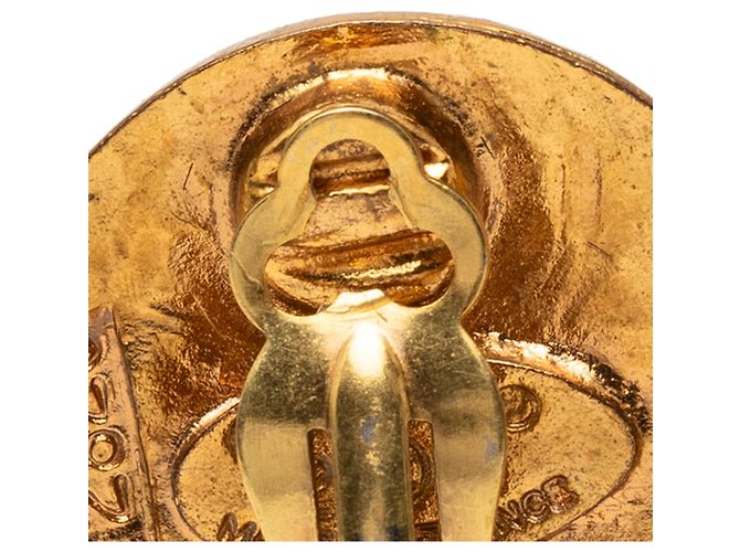 Orecchini rotondi a clip in oro placcato CC di Chanel D'oro - vista 6