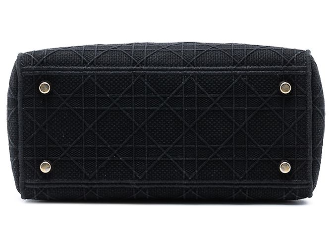 Dior Noir Moyen Toile Cannage Lady D Lite - vue 3