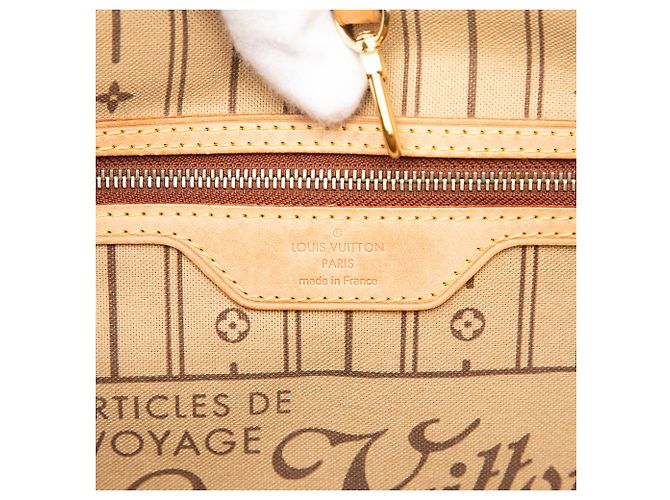 Louis Vuitton Borsa Neverfull MM Monogram Marrone - vista 5