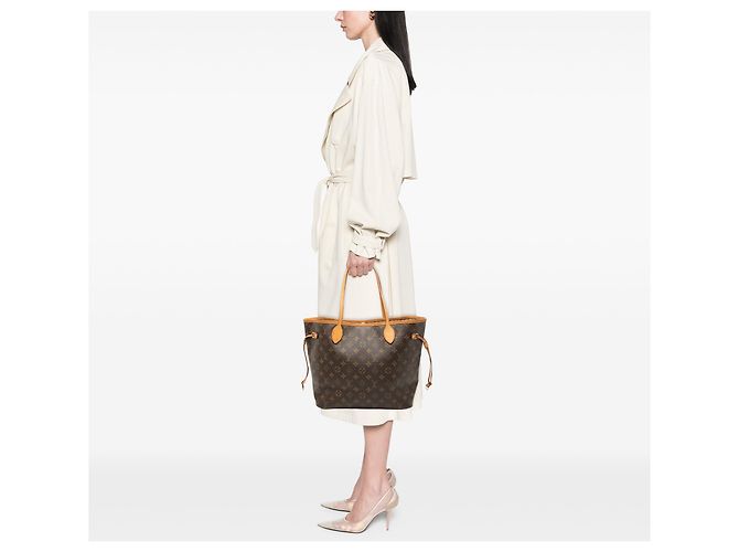 Louis Vuitton Borsa Neverfull MM Monogram Marrone - vista 7