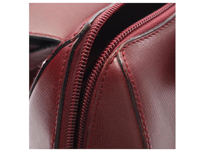 Mochila de cuero burdeos de la línea Must de Cartier - vista 10