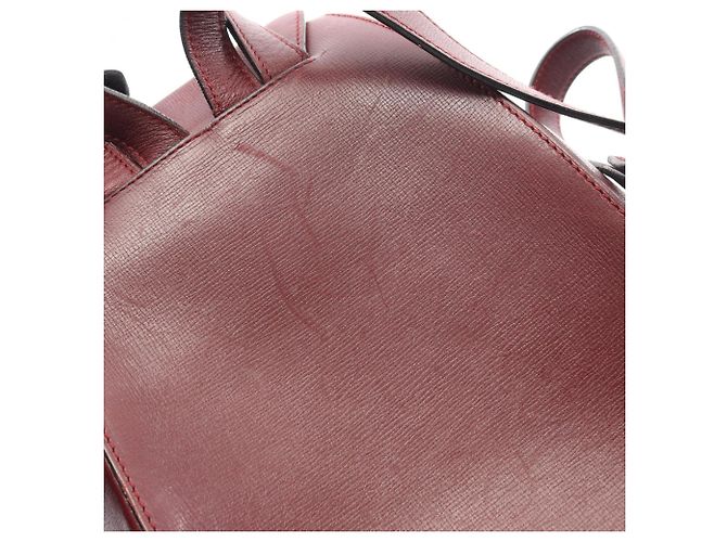 Mochila de cuero burdeos de la línea Must de Cartier - vista 8