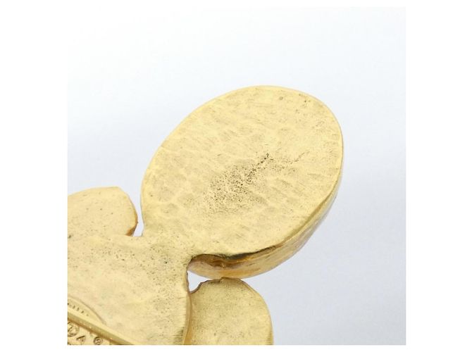 Broche Chanel Marrom e Dourado - vista 4