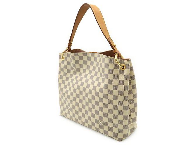 Borsa a Spalla Graceful PM Damier Azur di Louis Vuitton Crudo - vista 3