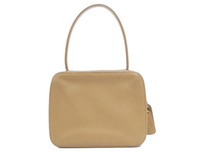 Borsa in pelle beige Chanel - vista 2