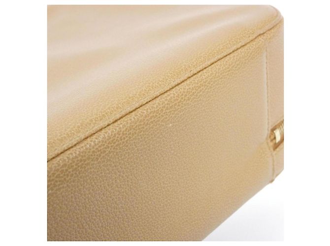 Borsa in pelle beige Chanel - vista 3
