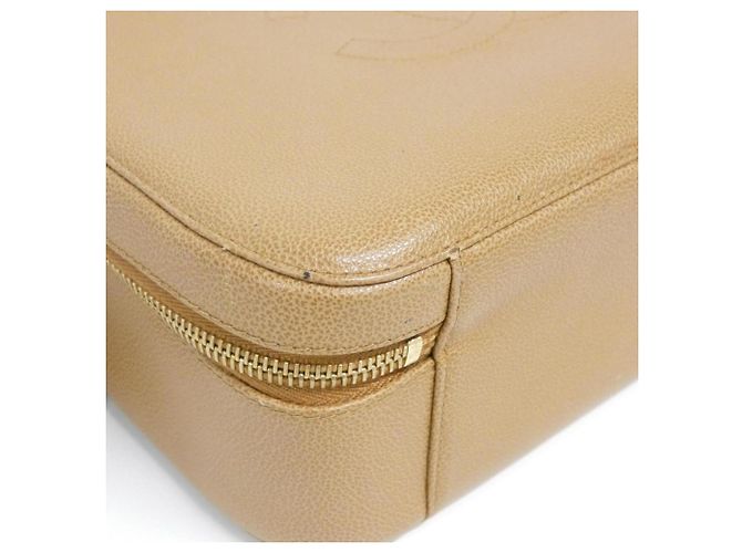 Borsa in pelle beige Chanel - vista 4