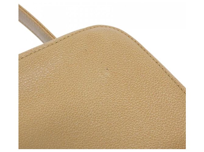 Borsa in pelle beige Chanel - vista 5