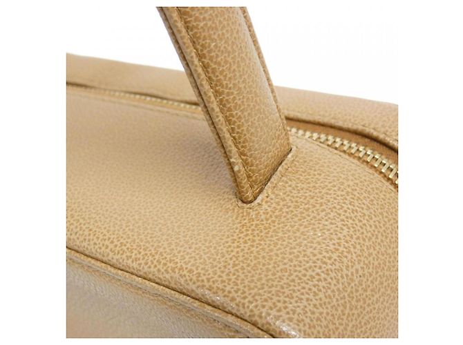 Borsa in pelle beige Chanel - vista 6