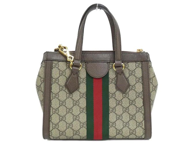 Borsa a mano Gucci Ophidia Marrone Beige - vista 2