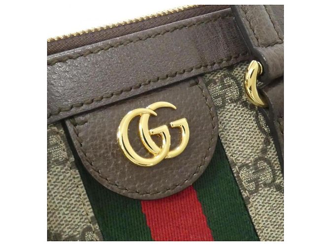 Borsa a mano Gucci Ophidia Marrone Beige - vista 4