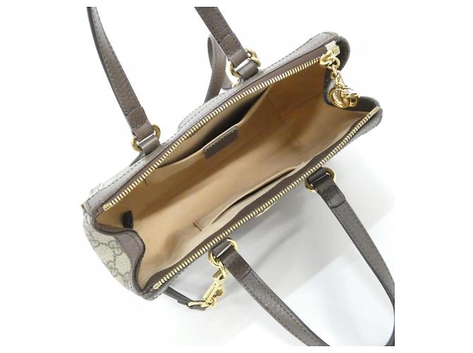 Borsa a mano Gucci Ophidia Marrone Beige - vista 7