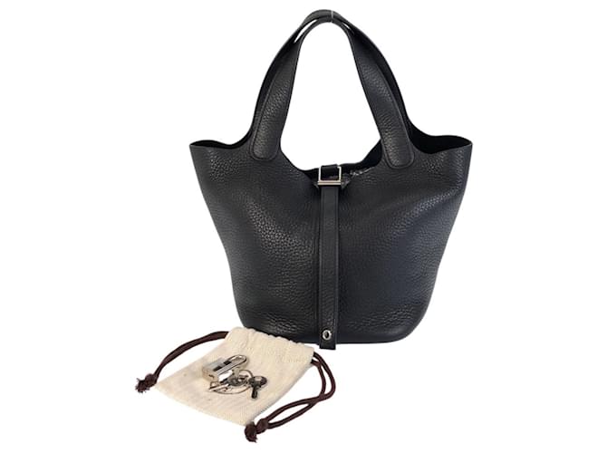 Borsa Hermès Picotin Lock PM Nera Nero - vista 8