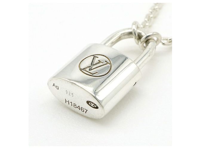 Collana Pendente Silver Lockit Louis Vuitton Argento - vista 4