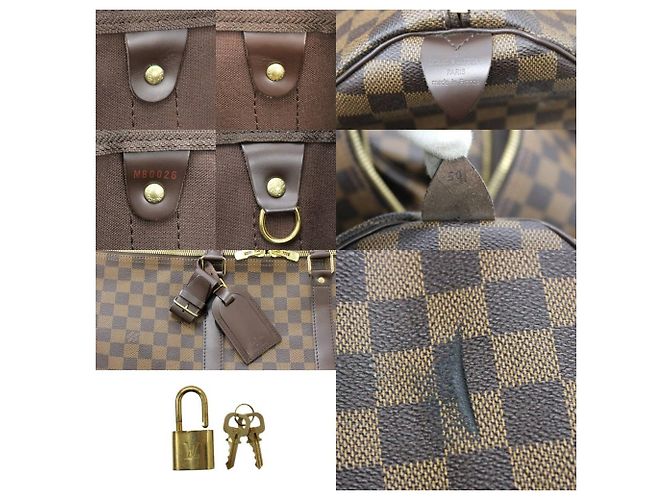 Borsa Boston Keepall 50 Louis Vuitton Damier ebene - vista 10