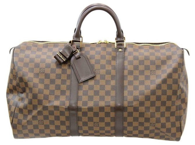 Borsa Boston Keepall 50 Louis Vuitton Damier ebene - vista 2