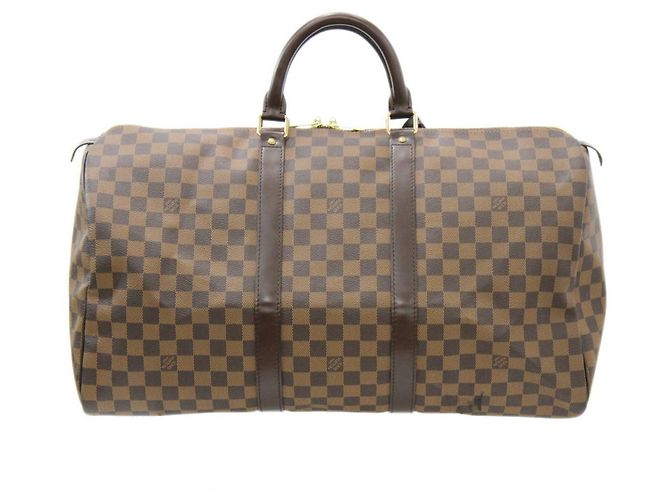 Borsa Boston Keepall 50 Louis Vuitton Damier ebene - vista 3
