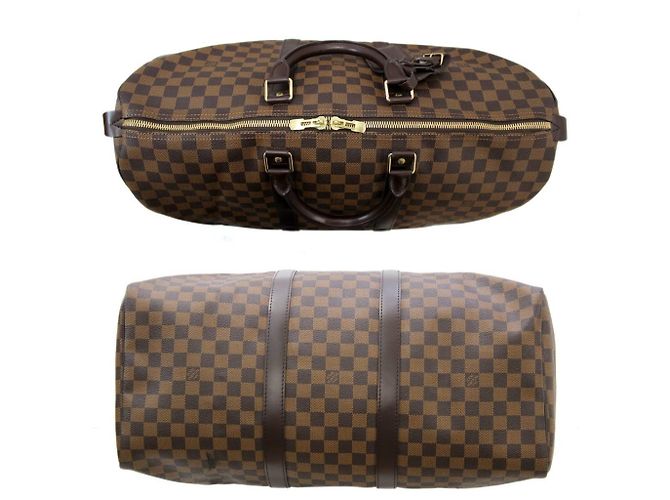 Borsa Boston Keepall 50 Louis Vuitton Damier ebene - vista 5