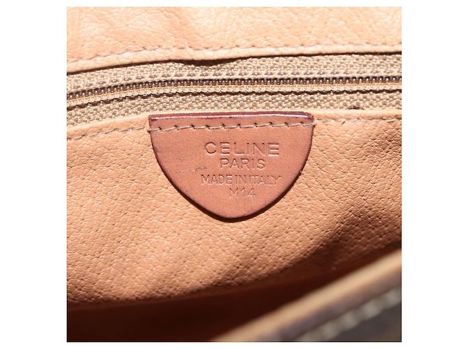 Céline Celine Vintage Macadam Schultertasche aus Canvas und Leder Braun - Ansicht 6