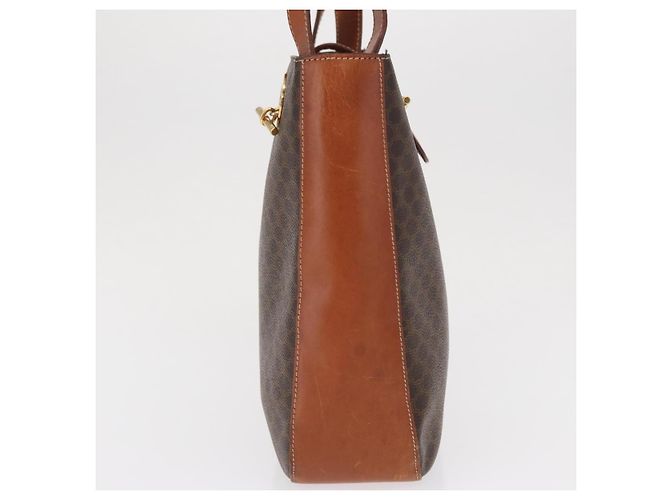 Céline Celine Vintage Macadam Schultertasche aus Canvas und Leder Braun - Ansicht 4