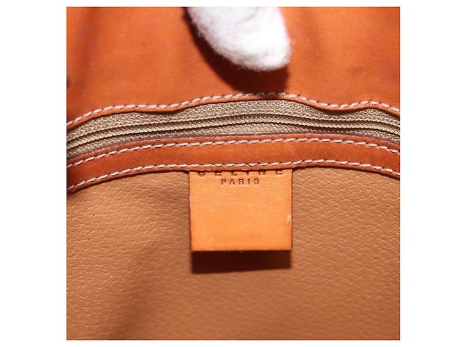 Céline Celine Vintage Macadam Schultertasche aus Canvas und Leder Braun - Ansicht 6