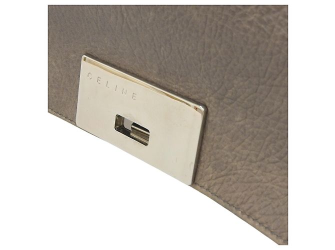 Céline Borsa in pelle grigia Celine Marrone - vista 5