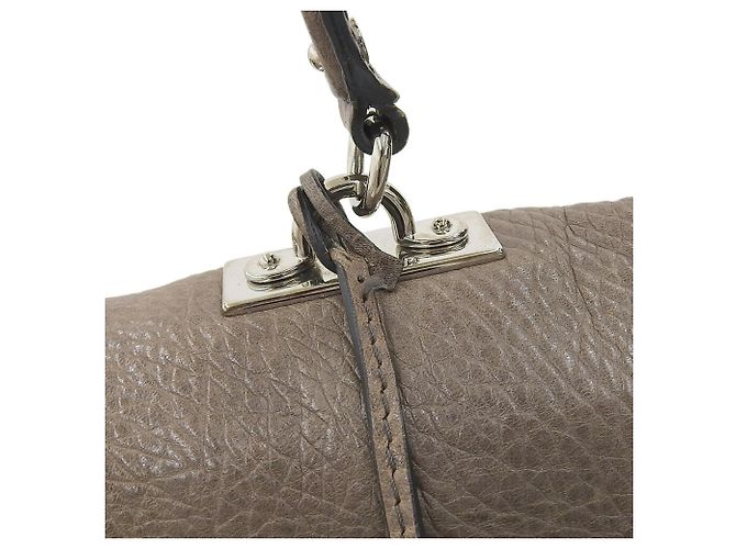 Céline Borsa in pelle grigia Celine Marrone - vista 7