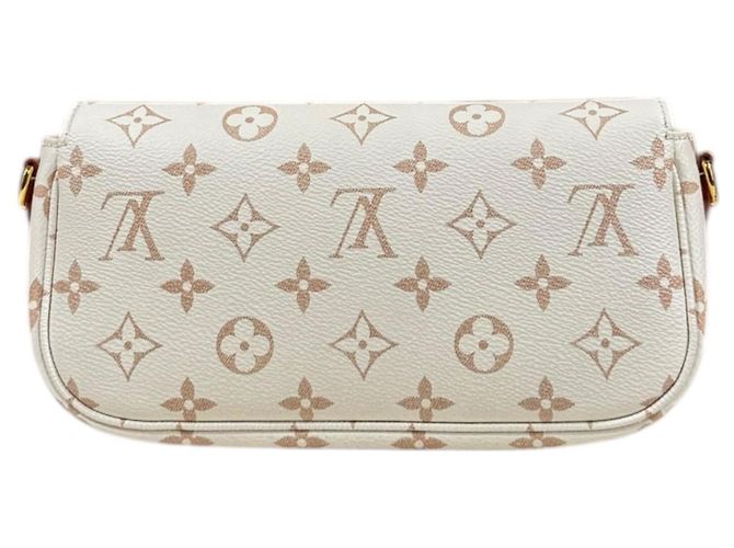 Borsa a tracolla Louis Vuitton Ivy Monogram Dune Wallet on Chain Bianco Beige - vista 5