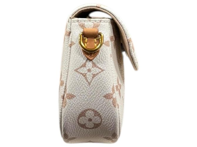 Borsa a tracolla Louis Vuitton Ivy Monogram Dune Wallet on Chain Bianco Beige - vista 6