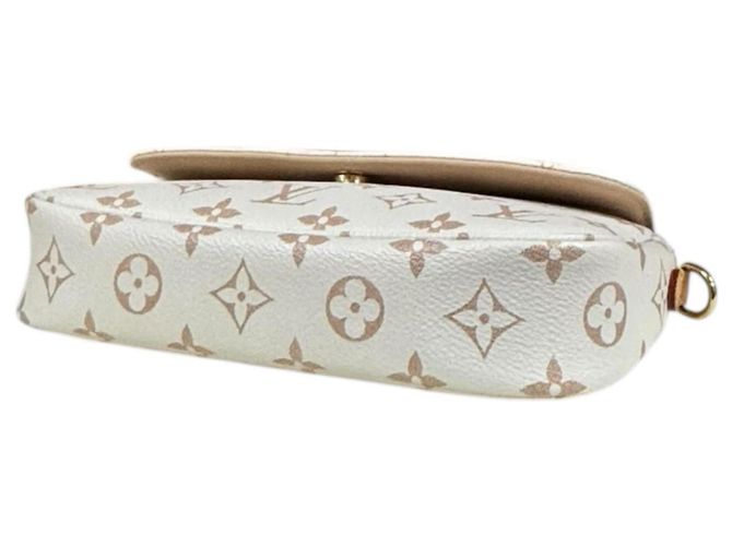 Borsa a tracolla Louis Vuitton Ivy Monogram Dune Wallet on Chain Bianco Beige - vista 7