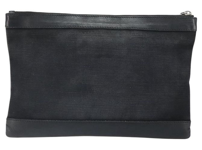 Balenciaga Navy Zip Canvas and Leather Large Nero - vista 2