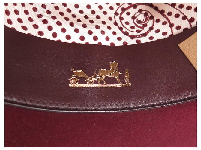 Hermès NUOVO CAPPELLO HERMES 200042H T57 IN FELTRO DI CONIGLIO BORDEAUX Bordò - vista 8