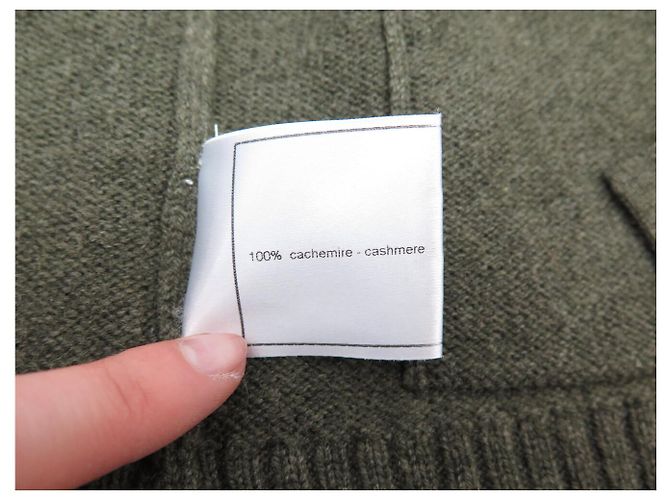 NEU CHANEL CARDIGAN 3/4-ÄRMEL 40 36 S AUS GRÜNEM CASHMERE WESTE - Ansicht 10