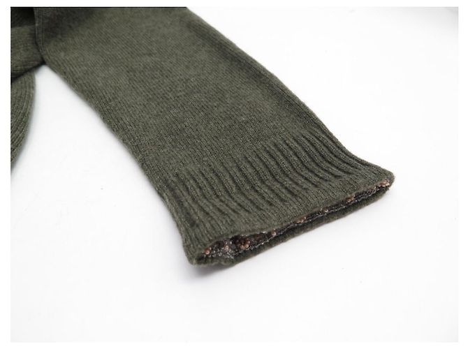 NEU CHANEL CARDIGAN 3/4-ÄRMEL 40 36 S AUS GRÜNEM CASHMERE WESTE - Ansicht 7