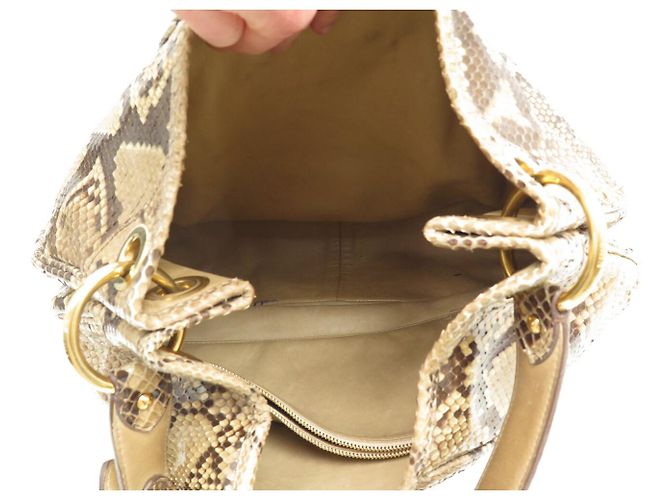 LOUIS VUITTON GALLIERA GM HANDTASCHE AUS PYTHONLEDER SCHULTERTASCHE Braun - Ansicht 10