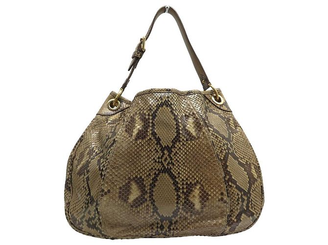 LOUIS VUITTON GALLIERA GM HANDTASCHE AUS PYTHONLEDER SCHULTERTASCHE Braun - Ansicht 2