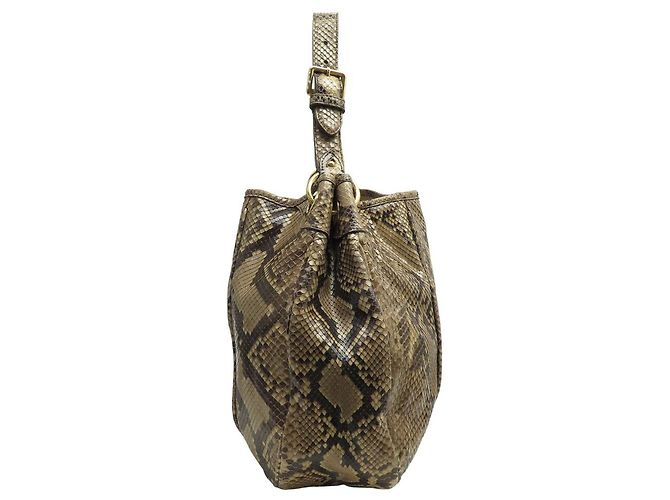 LOUIS VUITTON GALLIERA GM HANDTASCHE AUS PYTHONLEDER SCHULTERTASCHE Braun - Ansicht 3