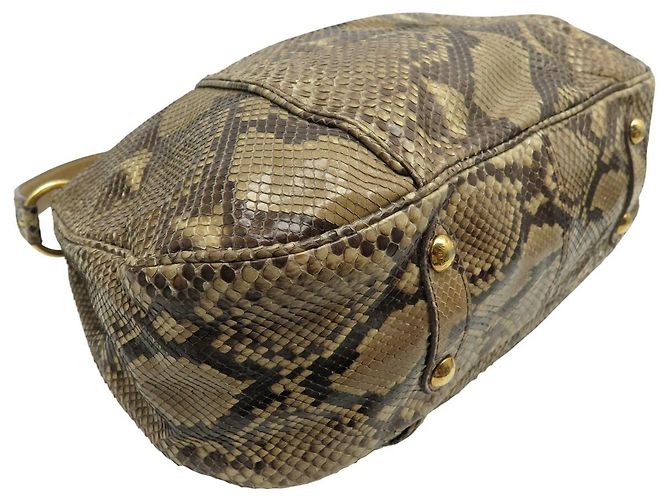 LOUIS VUITTON GALLIERA GM HANDTASCHE AUS PYTHONLEDER SCHULTERTASCHE Braun - Ansicht 5