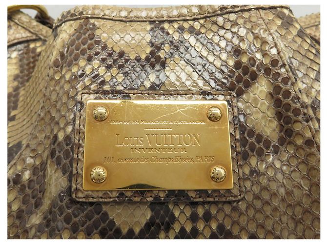 LOUIS VUITTON GALLIERA GM HANDTASCHE AUS PYTHONLEDER SCHULTERTASCHE Braun - Ansicht 8