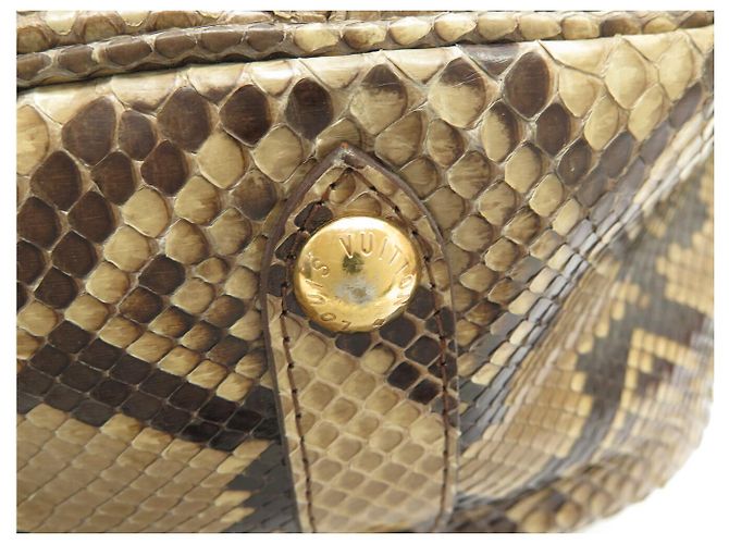 LOUIS VUITTON GALLIERA GM HANDTASCHE AUS PYTHONLEDER SCHULTERTASCHE Braun - Ansicht 9