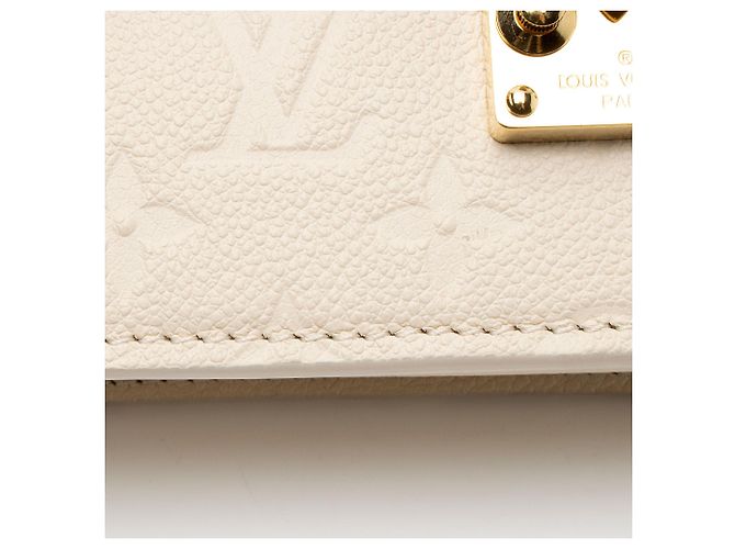 Cartera Metis Monogram Empreinte de Louis Vuitton con cadena Castaño Beige - vista 10