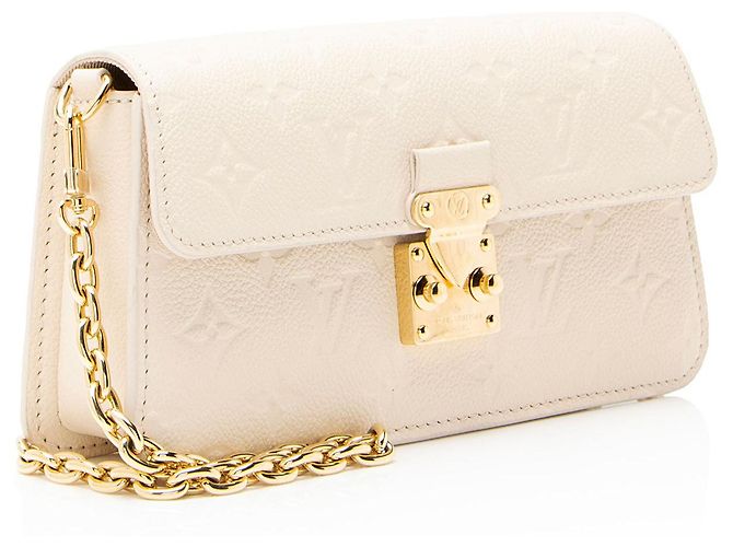 Cartera Metis Monogram Empreinte de Louis Vuitton con cadena Castaño Beige - vista 2