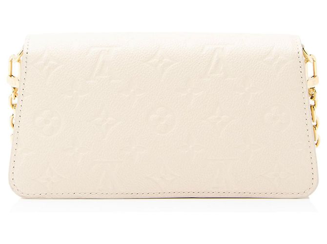 Cartera Metis Monogram Empreinte de Louis Vuitton con cadena Castaño Beige - vista 3