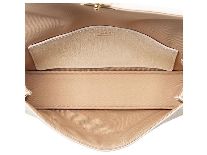 Cartera Metis Monogram Empreinte de Louis Vuitton con cadena Castaño Beige - vista 6
